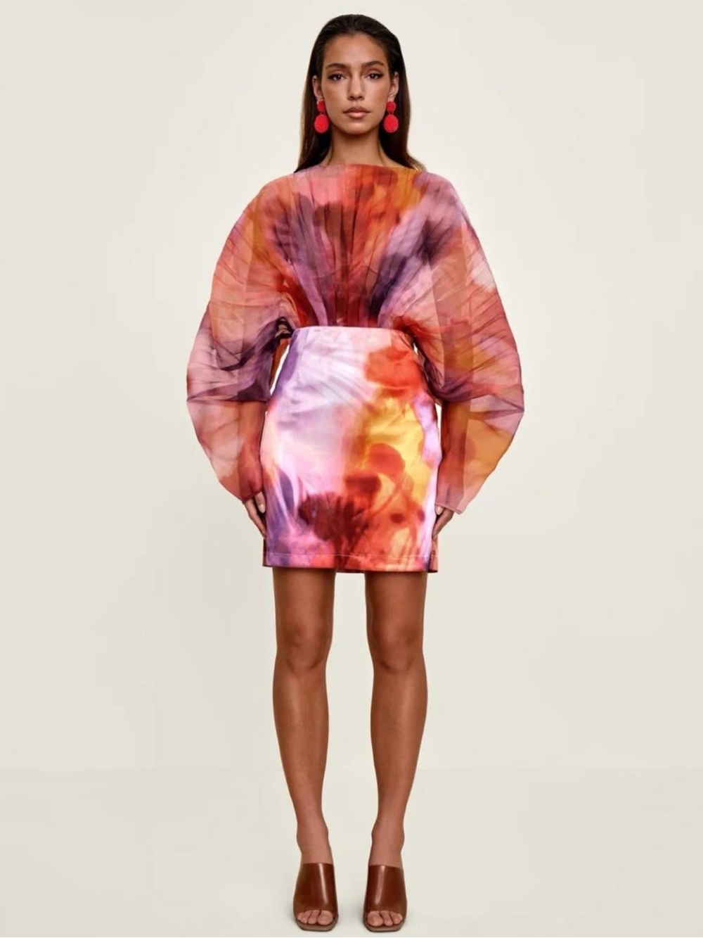 Andrea Iyamah ODI Mini Dress in Dandi Print M